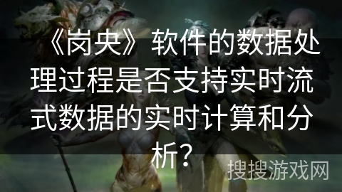 《岗央》软件的数据处理过程是否支持实时流式数据的实时计算和分析？