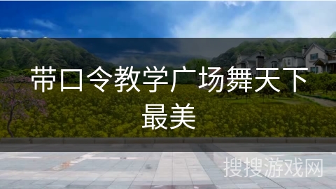 带口令教学广场舞天下最美