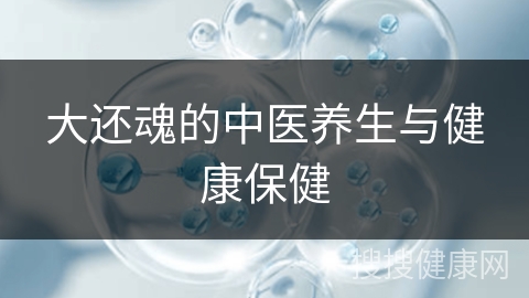 大还魂的中医养生与健康保健