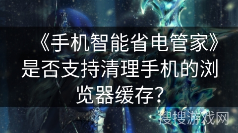《手机智能省电管家》是否支持清理手机的浏览器缓存？