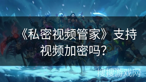 《私密视频管家》支持视频加密吗？