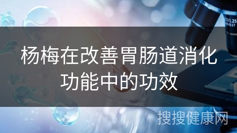 杨梅在改善胃肠道消化功能中的功效