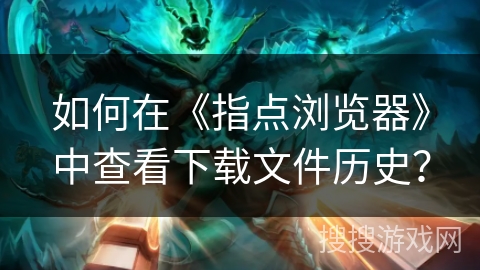 如何在《指点浏览器》中查看下载文件历史？
