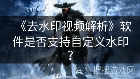 《去水印视频解析》软件是否支持自定义水印？