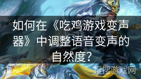 如何在《吃鸡游戏变声器》中调整语音变声的自然度？