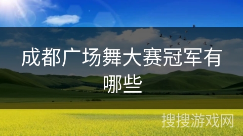 成都广场舞大赛冠军有哪些