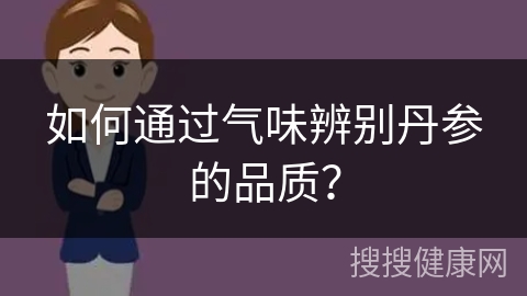 如何通过气味辨别丹参的品质？