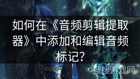 如何在《音频剪辑提取器》中添加和编辑音频标记？