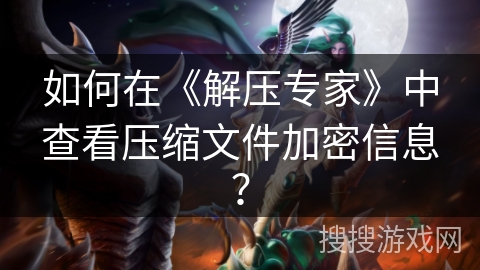 如何在《解压专家》中查看压缩文件加密信息? 如何在《解压专家》中查看压缩文件加密信息?