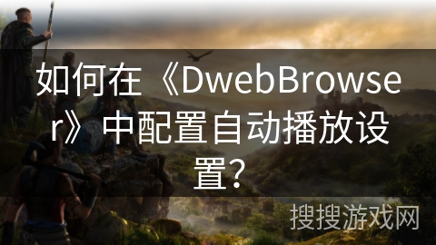如何在《DwebBrowser》中配置自动播放设置？