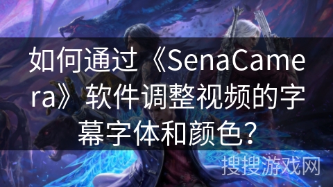 如何通过《SenaCamera》软件调整视频的字幕字体和颜色？