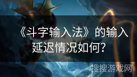 《斗字输入法》的输入延迟情况如何？