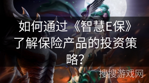 如何通过《智慧E保》了解保险产品的投资策略？
