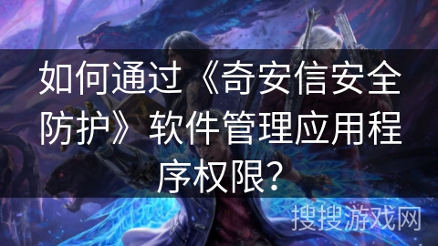 如何通过《奇安信安全防护》软件管理应用程序权限？