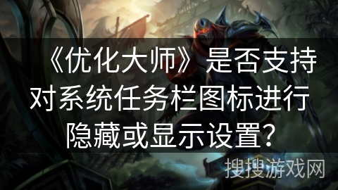 《优化大师》是否支持对系统任务栏图标进行隐藏或显示设置？