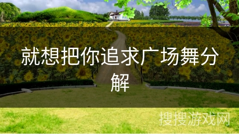 就想把你追求广场舞分解