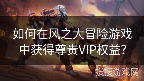 如何在风之大冒险游戏中获得尊贵VIP权益？