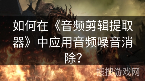 如何在《音频剪辑提取器》中应用音频噪音消除？