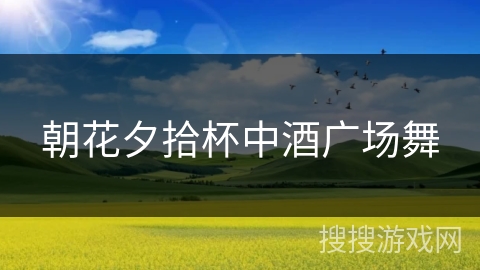 朝花夕拾杯中酒广场舞