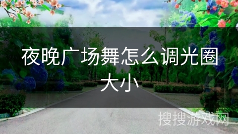 夜晚广场舞怎么调光圈大小