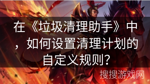 在《垃圾清理助手》中，如何设置清理计划的自定义规则？