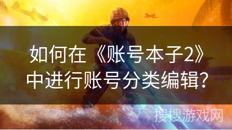 如何在《账号本子2》中进行账号分类编辑？