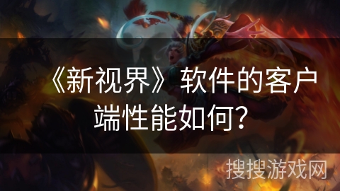 《新视界》软件的客户端性能如何？