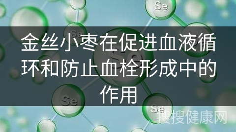 金丝小枣在促进血液循环和防止血栓形成中的作用