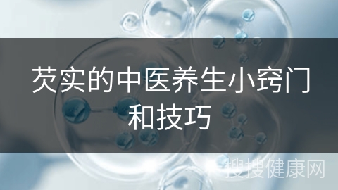 芡实的中医养生小窍门和技巧