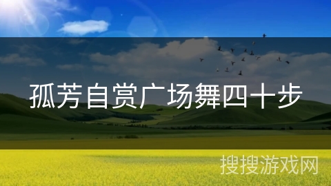 孤芳自赏广场舞四十步 孤芳自赏广场舞四十步