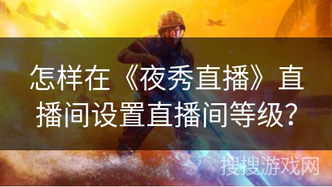 怎样在《夜秀直播》直播间设置直播间等级？