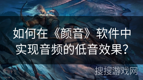 如何在《颜音》软件中实现音频的低音效果？