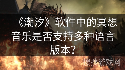 《潮汐》软件中的冥想音乐是否支持多种语言版本? 《潮汐》软件中的冥想音乐是否支持多种语言版本?