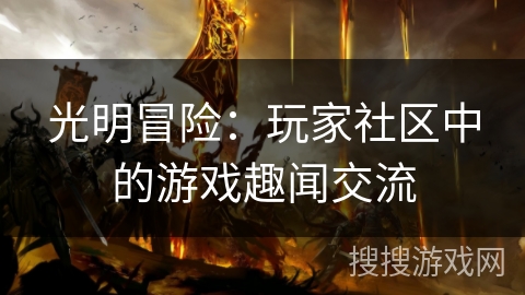 光明冒险：玩家社区中的游戏趣闻交流
