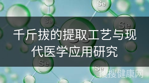 千斤拔的提取工艺与现代医学应用研究