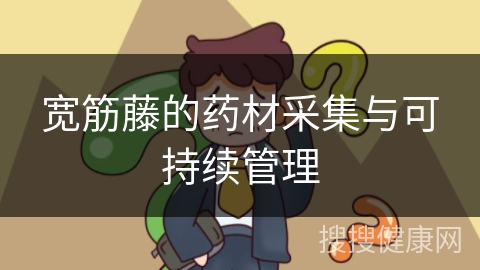 宽筋藤的药材采集与可持续管理