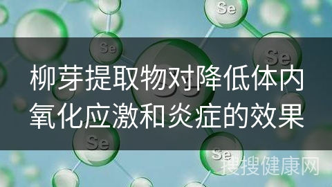 柳芽提取物对降低体内氧化应激和炎症的效果