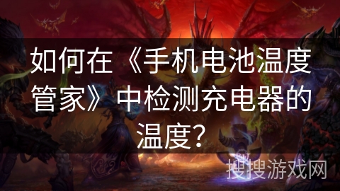 如何在《手机电池温度管家》中检测充电器的温度？