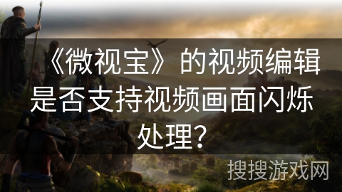 《微视宝》的视频编辑是否支持视频画面闪烁处理？