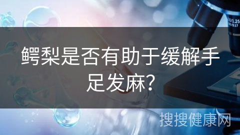 鳄梨是否有助于缓解手足发麻？