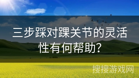 三步踩对踝关节的灵活性有何帮助? 三步踩对踝关节的灵活性有何帮助?