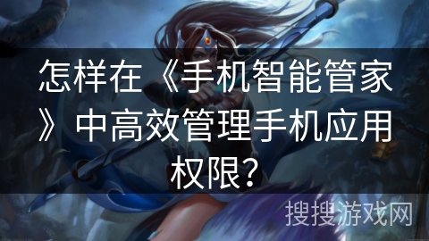 怎样在《手机智能管家》中高效管理手机应用权限？