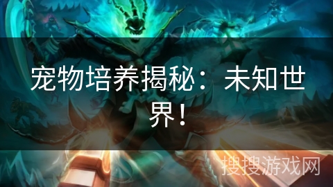 宠物培养揭秘:未知世界! 宠物培养揭秘:未知世界!