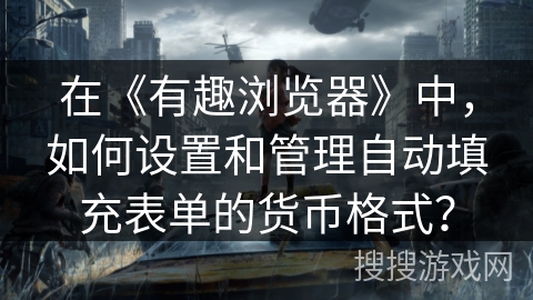 在《有趣浏览器》中，如何设置和管理自动填充表单的货币格式？