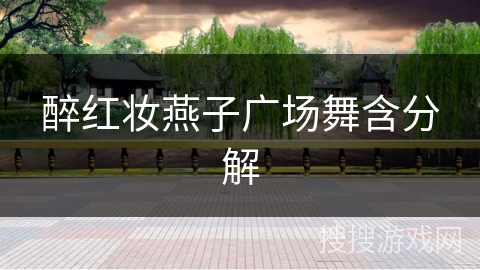 醉红妆燕子广场舞含分解