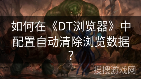 如何在《DT浏览器》中配置自动清除浏览数据？