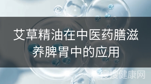 艾草精油在中医药膳滋养脾胃中的应用