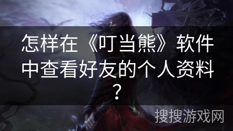 怎样在《叮当熊》软件中查看好友的个人资料? 怎样在《叮当熊》软件中查看好友的个人资料?