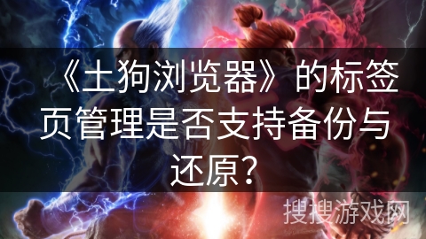 《土狗浏览器》的标签页管理是否支持备份与还原? 《土狗浏览器》的标签页管理是否支持备份与还原?