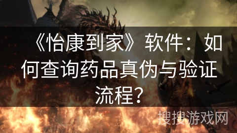 《怡康到家》软件：如何查询药品真伪与验证流程？